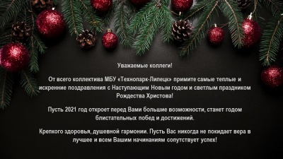 С наступающим 2021 годом и Рождеством!